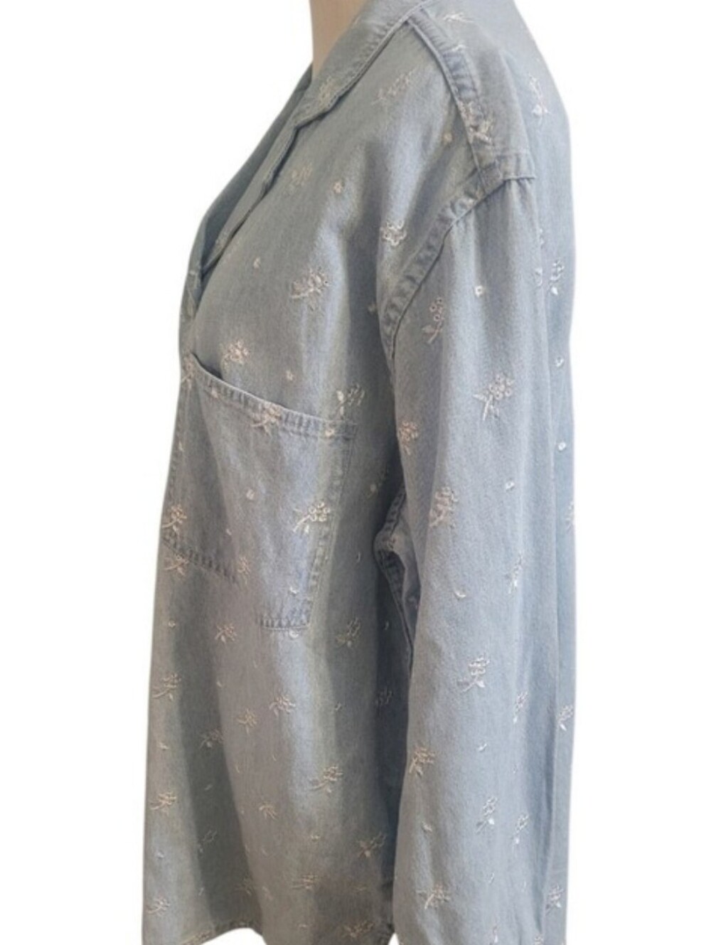 Denim & Co. Long Sleeve Denim Shirt Size 1X - Picture 3 of 7